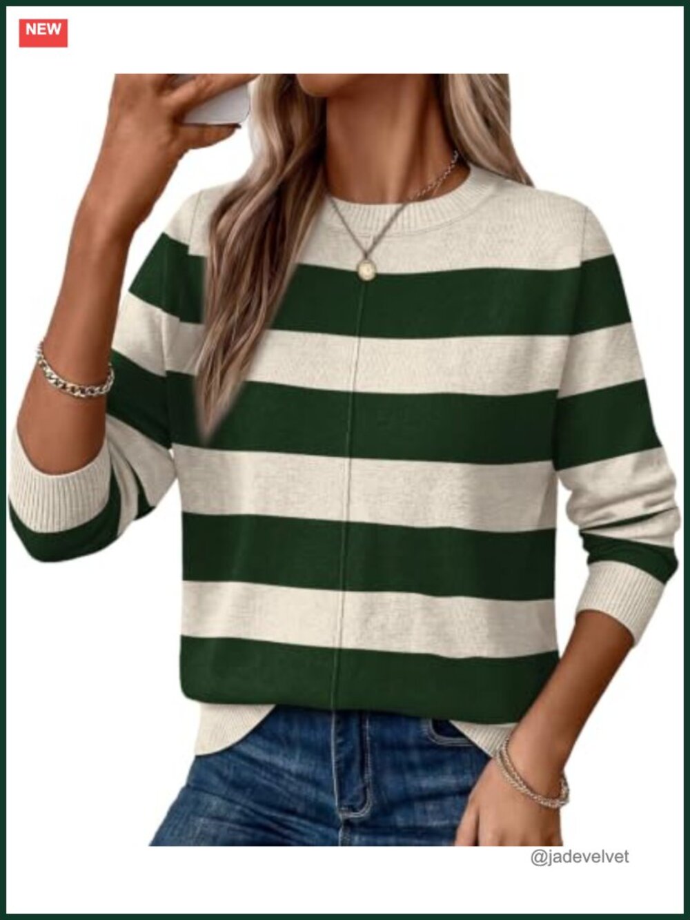 Cozy Women's Crew Neck Knit Pullover Sweater Long Sleeve